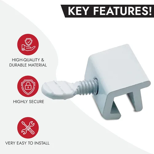 Miniatura 5 de NU-SET Cerradura Cerradura de ventana deslizante Cerradura de ventana con tornillo de pulgar para seguridad de ventanas Mejoras para el hogar