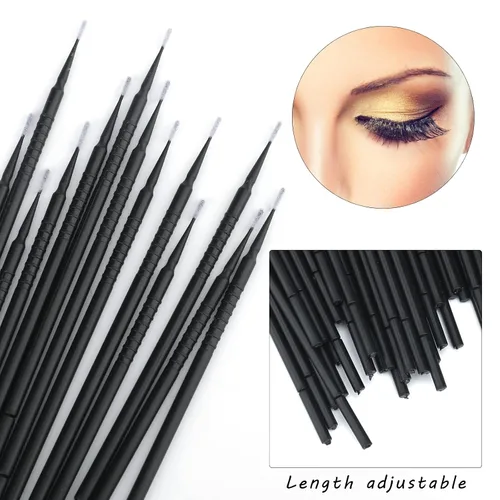 Miniatura 6 de G2PLUS 200 microhisopos excelentes, microhisopos de alta gama para extensiones de pestañas, microaplicador para maquillaje y cuidado personal (negro)