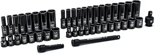 Miniatura 2 de GearWrench 84916N juego de llaves de impacto SAE/métrico 3/8 pulgadas (44 piezas)