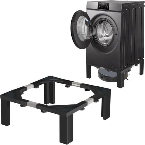 Pedestal de lavandería de acero inoxidable resistente, soporte universal para lavadora y secadora de 12 pulgadas de altura para máquinas de carga
