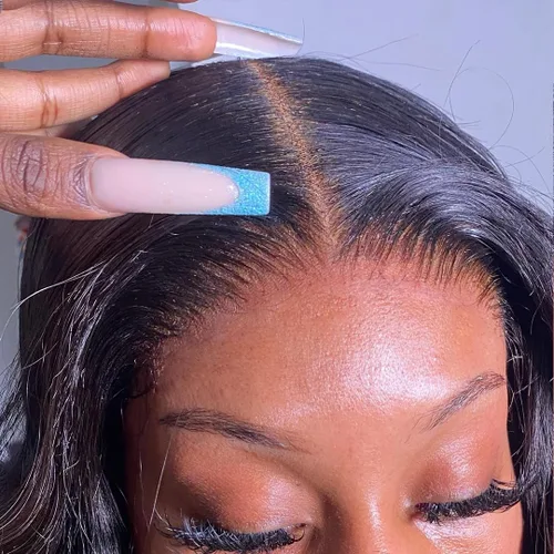 Miniatura 31 de BEEOS Encaje frontal real HD de 13 x 4 pulgadas, encaje frontal ultra fino invisible HD vívido limpio pre-arrancado cabello humano lacio sedoso