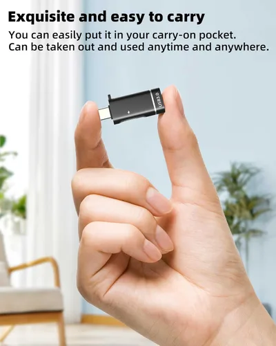 Miniatura 5 de Divisor USB C para iPhone 16 15 Pro Max Adaptador OTG Cable (2 en 1) Cámara digital para Apple cargador convertidor de carga hembra para iPad lector