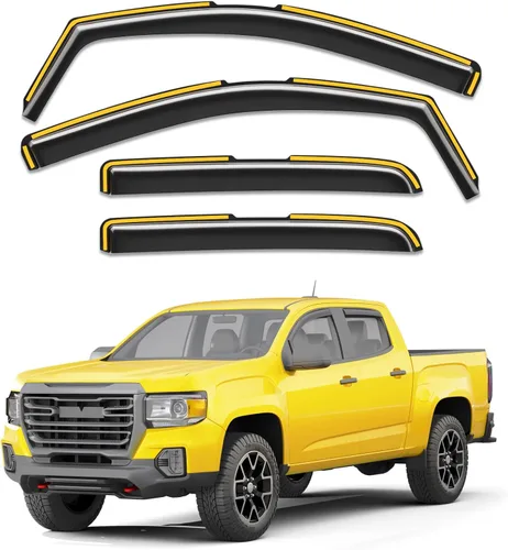 Miniatura 22 de Protectores de lluvia de ventana en canal para Chevy Express Van 1996-2026 y GMC Savana 1996-2026, deflectores de ventana extra duraderos, viseras