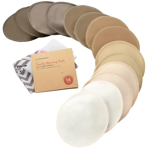 Miniatura 10 de Almohadillas de lactancia de viscosa de bambú orgánico, 8 almohadillas lavables para lactancia materna, bolsa de lavado, reutilizables