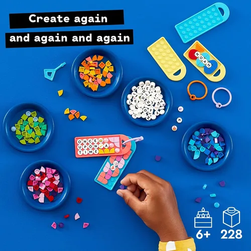 Miniatura 3 de LEGO DOTS - Paquete de etiquetas para bolsas - Mensajería 41949 Kit de manualidades personalizable; un juguete de actividad creativa para niños a