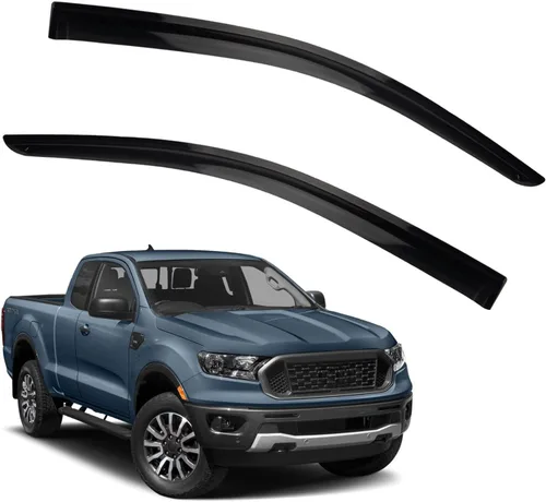 Miniatura 14 de 4 viseras adhesivas para ventana de ventilación de montaje exterior, para humo, sol, lluvia, compatibles con 15-23 F150 Crew Cab (Supercrew Cab)