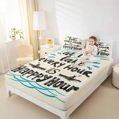Miniatura 43 de Lake House - Sábana bajera ajustable tamaño individual, sábanas de anclaje náutico para niños, adolescentes, adultos, dormitorio, juego de ropa