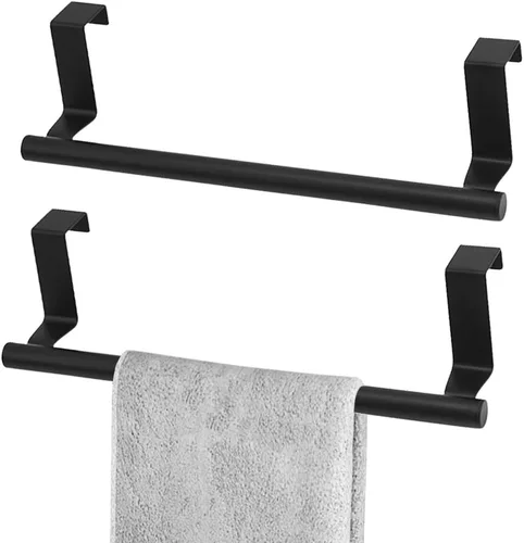 Miniatura 10 de Toallero para puerta de gabinete, toallero de cocina para gabinete, soporte para toallas de cocina de acero inoxidable, colgador de toallas de mano