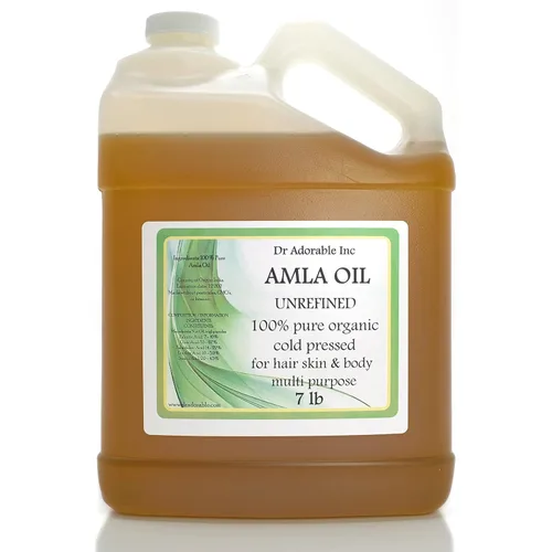 Dr Adorable - 7 lb - Aceite orgánico AMLA sin refinar - 100% puro prensado en frío extra virgen para un cabello sano y cuero cabelludo hidratado