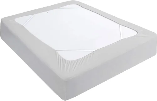 Miniatura 14 de Funda de somier tamaño king, falda de cama elástica de 4 lados, alternativa elegante para faldas de cama para hotel/hogar, se adapta a somieres