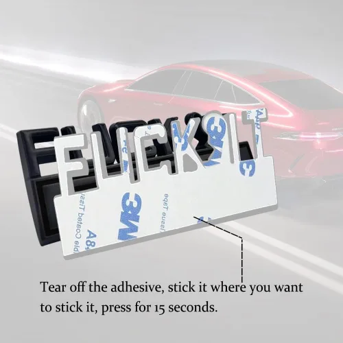 Miniatura 3 de Emblemas exteriores para coche, emblema 3D adhesivo de calcomanía, emblema Fuck-IT edición 3D, calcomanía para guardabarros de coche y camión, Negro