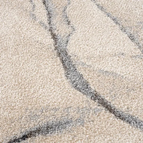 Miniatura 8 de Abani Alfombra contemporánea en capas gris y beige para comedor, de alta calidad, no desprende pelusa, 4 x 6 pies, diseño moderno