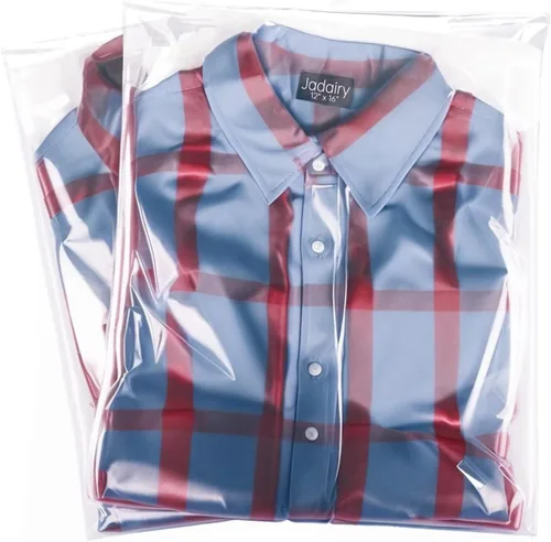 Miniatura 8 de 100 bolsas de plástico de celofán transparente de 11 x 15 pulgadas, bolsas autosellables resellables para embalaje de ropa, camisas y más