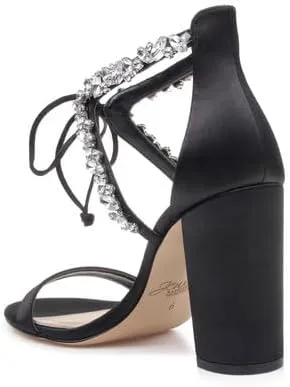 Miniatura 4 de Jewel Badgley Mischka Thamar Crystal Strappy Block Heel