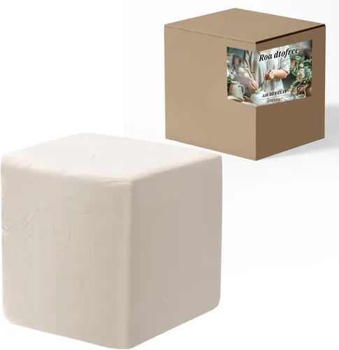 Air Dry Clay Premium 10 lbs White All Natural - Ideal para principiantes a escultores avanzados, arcilla versátil para modelar bricolaje, sin talco