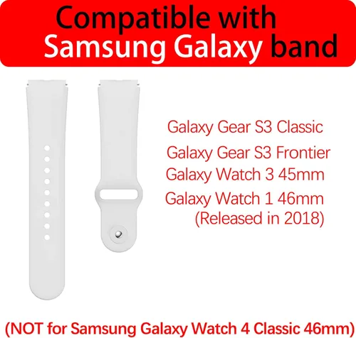 Miniatura 2 de PTBerkin Arts - Correa deportiva de silicona compatible con Samsung Galaxy Gear S3 Classic/S3 Frontier, Galaxy Watch 3 de 1.772 pulgadas, Galaxy