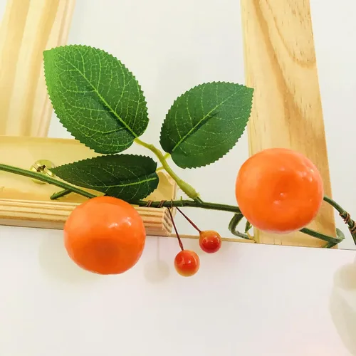 Miniatura 6 de Guirnalda de luces artificiales de frutas y mandarina, 80 LED, naranjas, bayas, kumquat, enredaderas colgantes, guirnalda de plantas, funciona