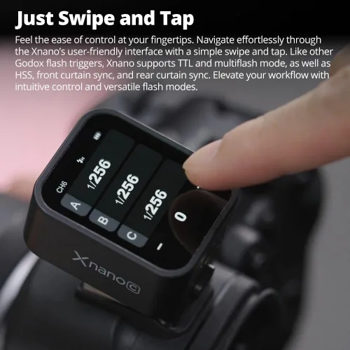 Miniatura 2 de Godox Disparador X3C X3 C X3-C, disparador de flash Godox, disparador de flash inalámbrico TTL de pantalla táctil, con conversión TCM, batería