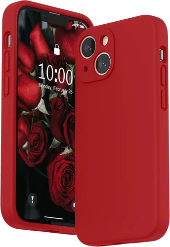 Miniatura 15 de SURPHY Funda compatible con iPhone 13 Mini con protector de pantalla, (protección de cámara y forro de microfibra suave), funda de silicona líquida