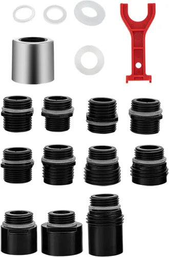 Miniatura 8 de 12 kits de adaptadores de cabezal de grifo de cocina extraíbles, compatibles con múltiples adaptadores de cabezal rociador de fregadero, incluye