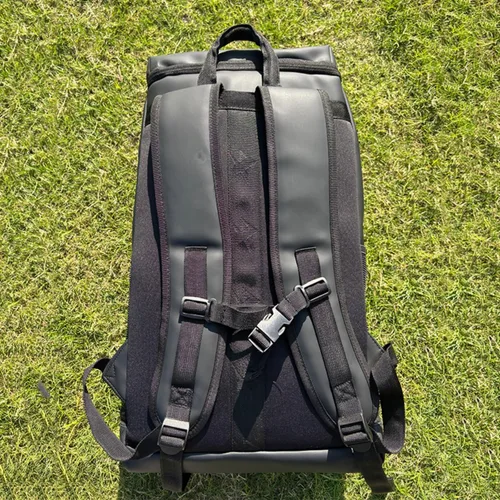Miniatura 6 de Mochila de gimnasio para hombres y mujeres, bolsa de viaje con compartimento grande para zapatos y soporte para botellas, mochila impermeable, Negro