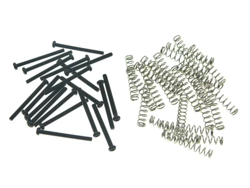 Miniatura 4 de Dopro Paquete de 20 tornillos Humbucker para pastillas de guitarra de rosca métrica Humbucker Tornillos de altura con muelles para pastillas Epi SG