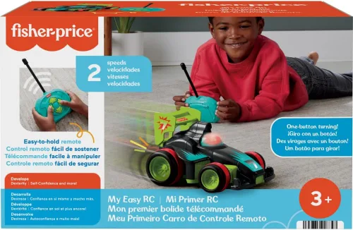 Miniatura 6 de Fisher-Price Auto de juguete preescolar con control remoto My Easy RC con 2 velocidades para niños de 3+ años (Exclusivo de Amazon)