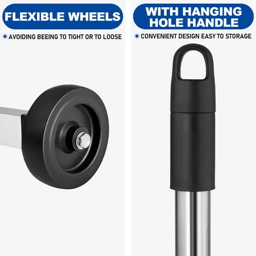 Miniatura 5 de Toolwiz Barredora magnética de 17 pulgadas, herramientas de techo para barredora de césped, herramientas de 8.8 libras con ruedas lisas para limpiar