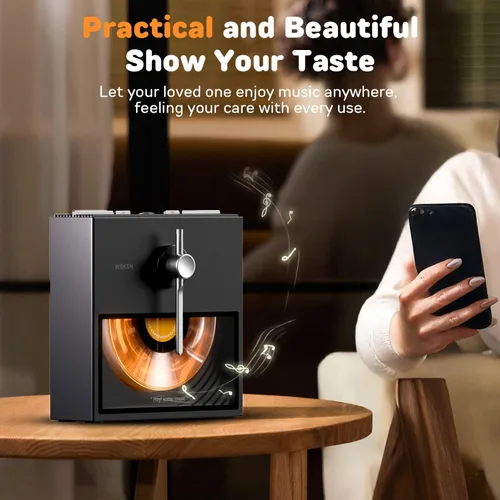 Miniatura 5 de WSKEN Altavoz Bluetooth retro, regalos para amantes de la música, mujeres, hombres, inauguración de la casa, decoración de escritorio estética