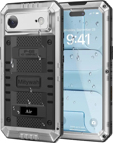 Miniatura 102 de Mitywah Funda impermeable para iPhone 7/iPhone 8 / iPhone SE 2020, funda de metal resistente de grado militar, protección de cuerpo completo