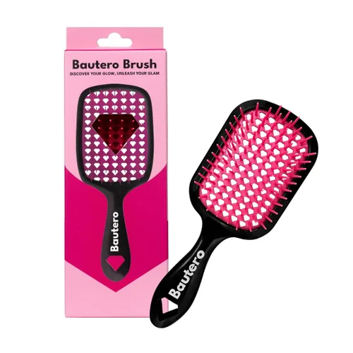 Bautero Cepillo desenredante para cabello grueso y rizado, desenredante sin dolor para cabello natural enrollado 4C, reduce la rotura y el Sakura