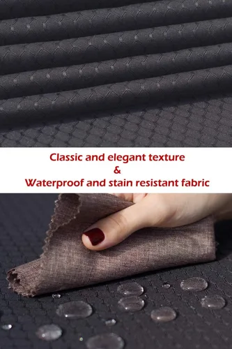 Miniatura 7 de Camino de mesa negro de 36 pulgadas, bufanda impermeable para aparador, camino de mesa de café para exteriores, elegantes caminos de mesa