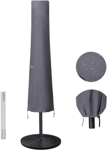 Miniatura 7 de Funda para Sombrilla de 6 a 9 pies para Sombrillas de Patio, Funda para Sombrilla de Mercado Impermeable y Duradera con Cremallera y Varilla
