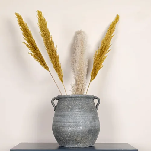 Miniatura 7 de Creative Co-Op - Urna de terracota blanqueada, gris