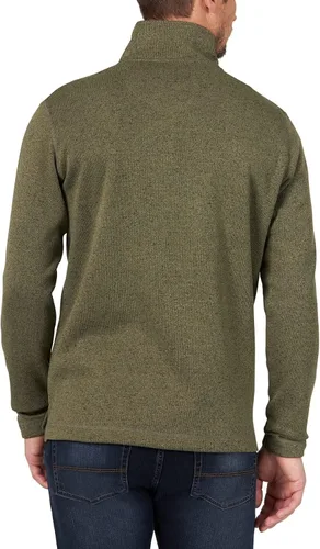 Miniatura 5 de Wrangler Authentics - Suéter de vellón de manga larga con cremallera de un cuarto para hombre