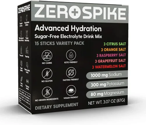 Miniatura 7 de Paquetes de polvo de electrolitos sin azúcar Mezcla de bebidas con sales para keto y ayuno Suplementos: los nutrientes clave de hidratación que