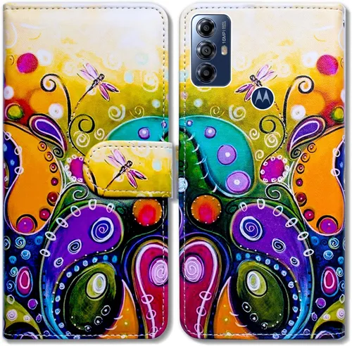Miniatura 15 de Bcov Funda para Moto G Play 2023, diseño de pájaro negro y verde con tapa para teléfono con ranura para tarjetas, soporte para Motorola Moto G Play