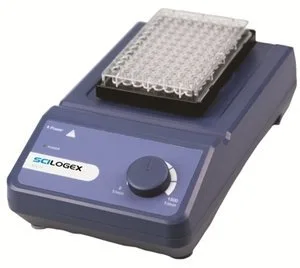 SCILOGEX Mezclador de microplacas SCI-M de 96 pocillos - Velocidad variable 10-3000 RPM - para mezcla de laboratorio, cultivo celular y Elisa