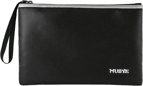 Bolsa impermeable ignífuga para documentos de dinero, 1 paquete de 10.6 x 6.7 pulgadas | Safe Zipper Bags, with Reflective Strip, Storage Organizer
