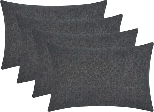 Miniatura 90 de RSH DECOR: Sunbrella - Juego de 4 almohadas lumbares, 20 x 12 pulgadas, tela de rendimiento resistente al agua y a la decoloración, fundas