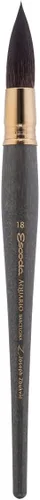 Miniatura 12 de Escoda Aquario Gold Series 1140 Joseph Zbukvic - Brocha para acuarela y acrílica, mango corto, trapeador redondo, pelo de ardilla natural Petit Gris