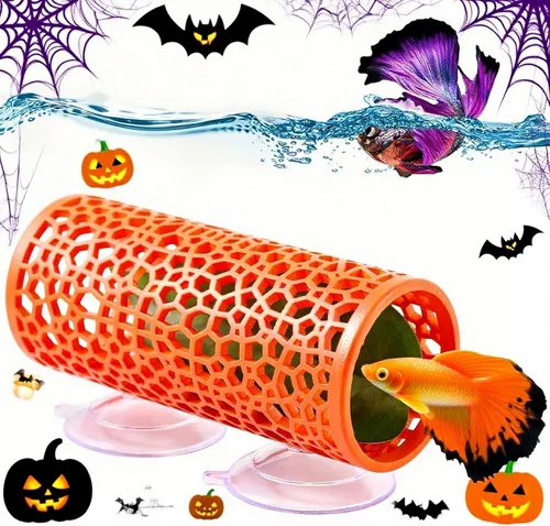 Miniatura 8 de Abizoo Betta Toys - Túnel Hueco Verde Oscuro para Pez Betta y Escondite para Reptiles - Decoración de Acuario de Enriquecimiento Seguro