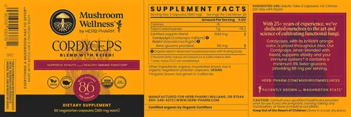 Miniatura 13 de Mezcla Cordyceps de bienestar de hongos con cápsulas Reishi: cápsulas orgánicas de hongos, suplemento en polvo de hongos, apoya el sistema
