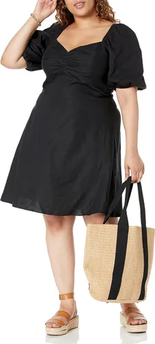 Miniatura 5 de The Drop Minivestido de lino Nala Twist Front para mujer
