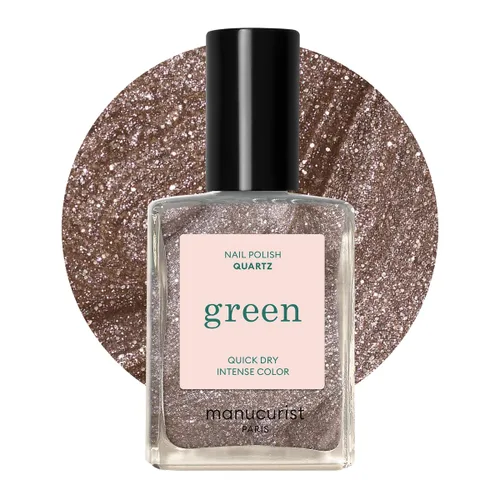 Manucurist Esmalte de uñas verde de secado rápido, cuarzo (marrón brillante), sin 9 unidades, a base de plantas y vegano, no tóxico, clásico