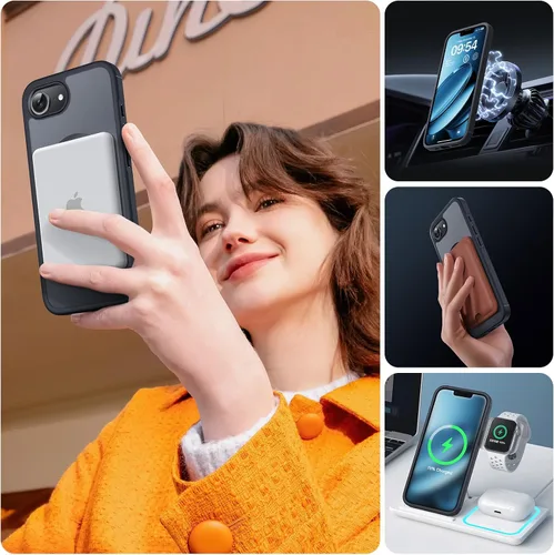 Miniatura 70 de TOCOL Funda para iPhone 11, compatible con Magsafe, protección completa de cámara, imanes integrados, protección contra caídas, funda translúcida