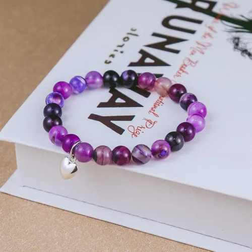 Miniatura 2 de Regalos Get Well Soon pulseras de relajación curativa de piedra natural, regalos inspiradores para mujeres, hombres, adolescentes, niñas, 0.315 in
