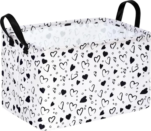 Miniatura 17 de MAIZMZ Cesta de almacenamiento rectangular vacía, organizador de almacenamiento impermeable de béisbol, cestas plegables con asas para mujeres