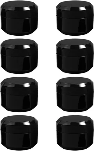 Botellas de crema para ojos rellenables, paquete de 8 recipientes pequeños transparentes de viaje para suero facial, loción y bálsamo de