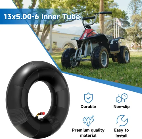 Miniatura 2 de FVRITO Tubo interior de 13 x 5.00-6 compatible con Razor Dirt Quad Versiones 1-18 Go Kart ATV Patio Tractor soplador de nieve, cortacésped, lavadora